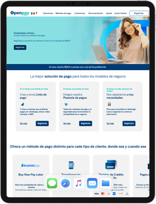 Openpay de BBVA desarrollo web de Backus